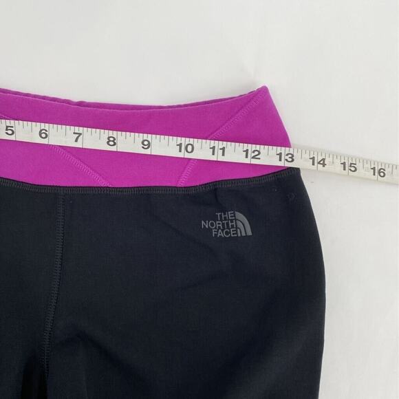 The North Face Womens Activewear Pants Black Pink Stretch Mid Rise Pull On XS - Picture 7 of 9